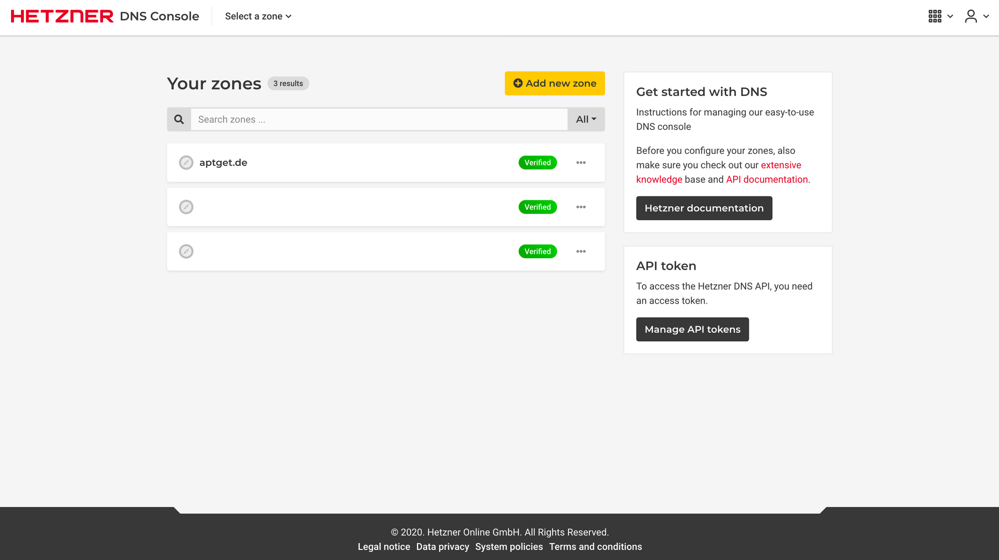 Hetzner Cloud DNS